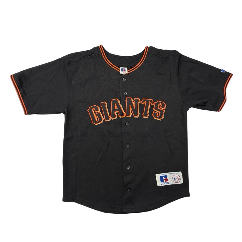 VTG MLB San Francisco Giants Jersey Russell Athletic Black Size 14/16 Youth